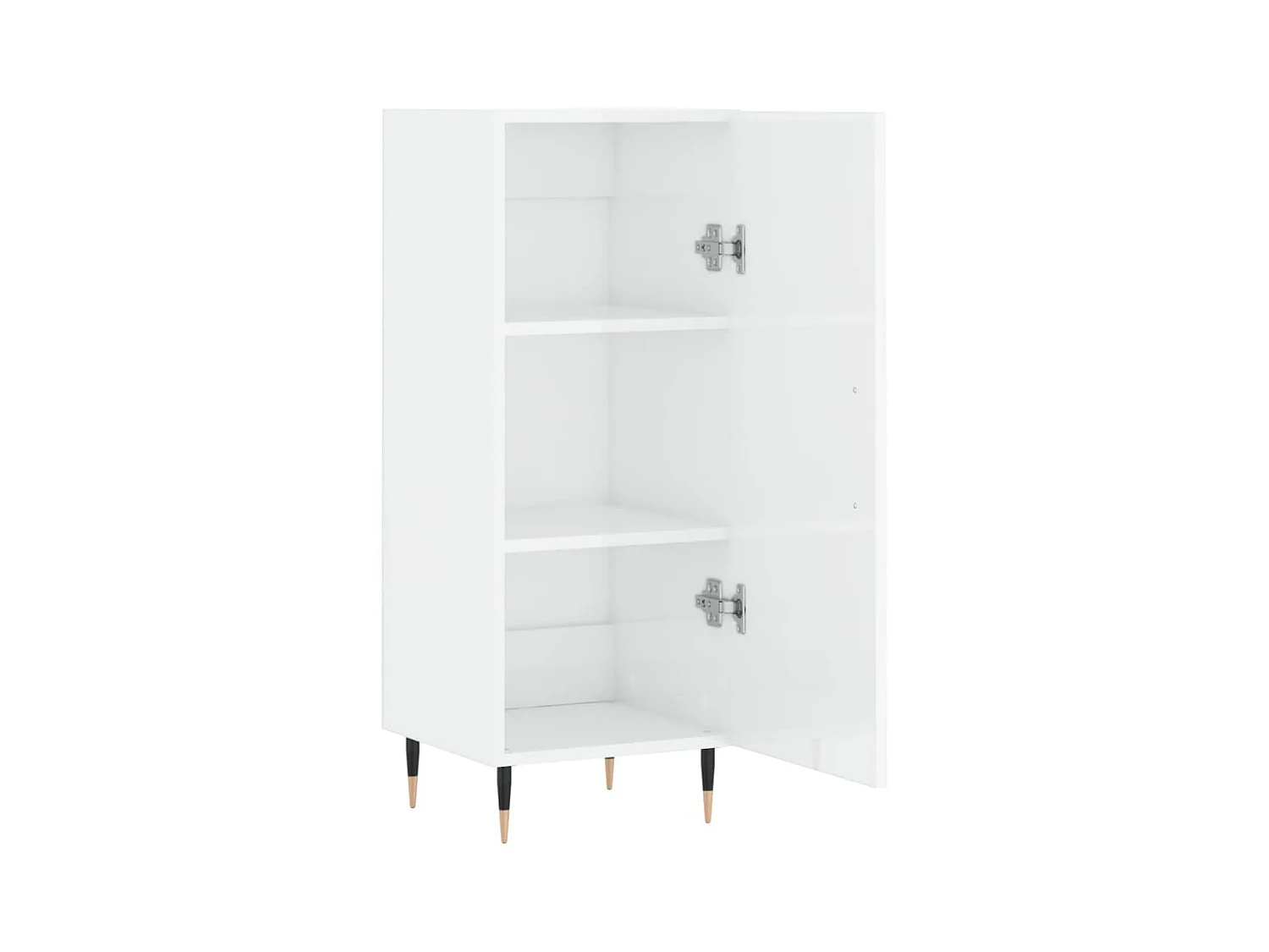 Buffet aparador cômoda armário unidade de armazenamento organizador cozinha sala brilhante 34,5 x 34 x 90 cm madeira trabalhada branca 02_0030616