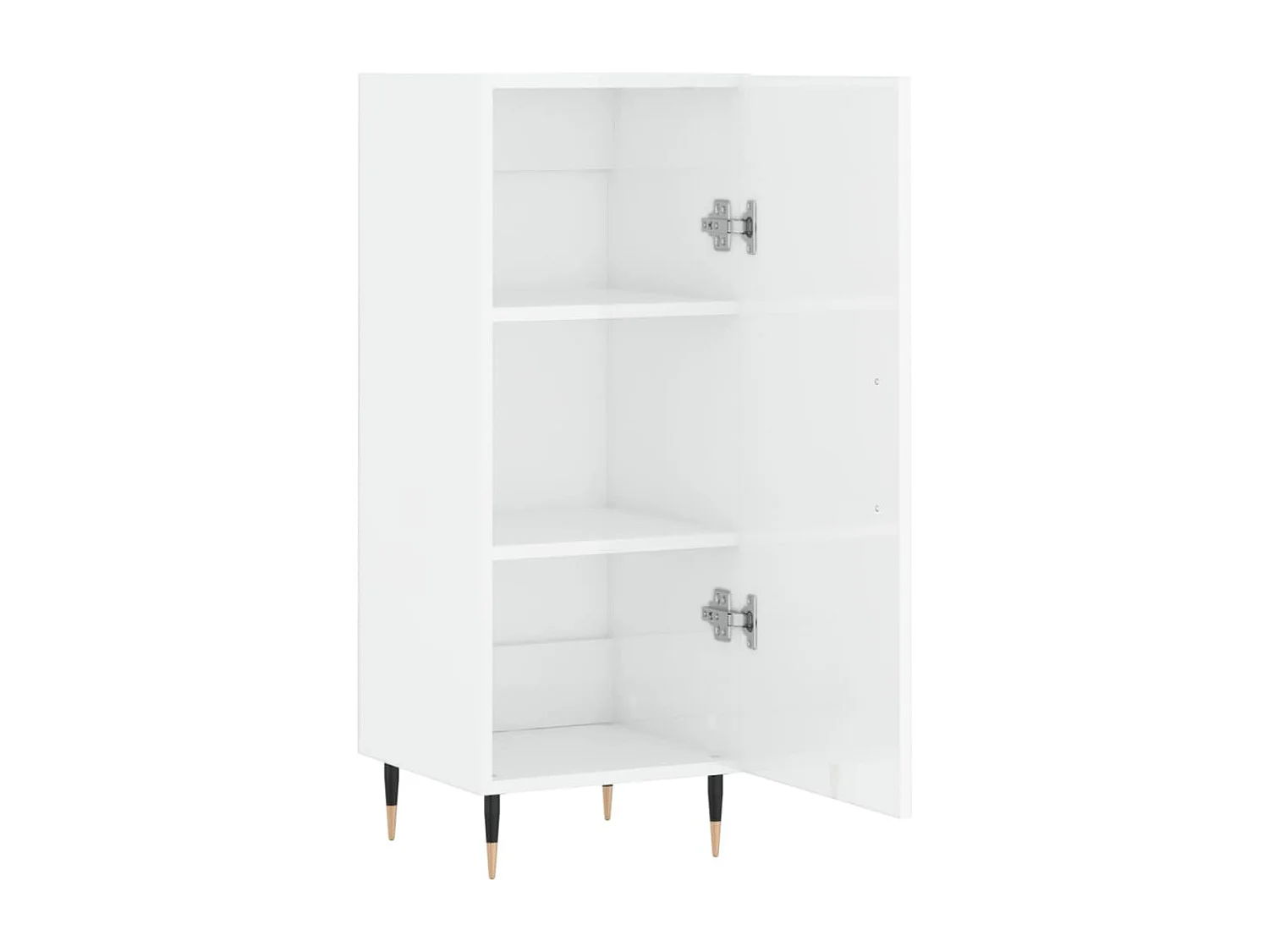 Buffet aparador cômoda armário unidade de armazenamento organizador cozinha sala brilhante 34,5 x 34 x 90 cm madeira trabalhada branca 02_0030616