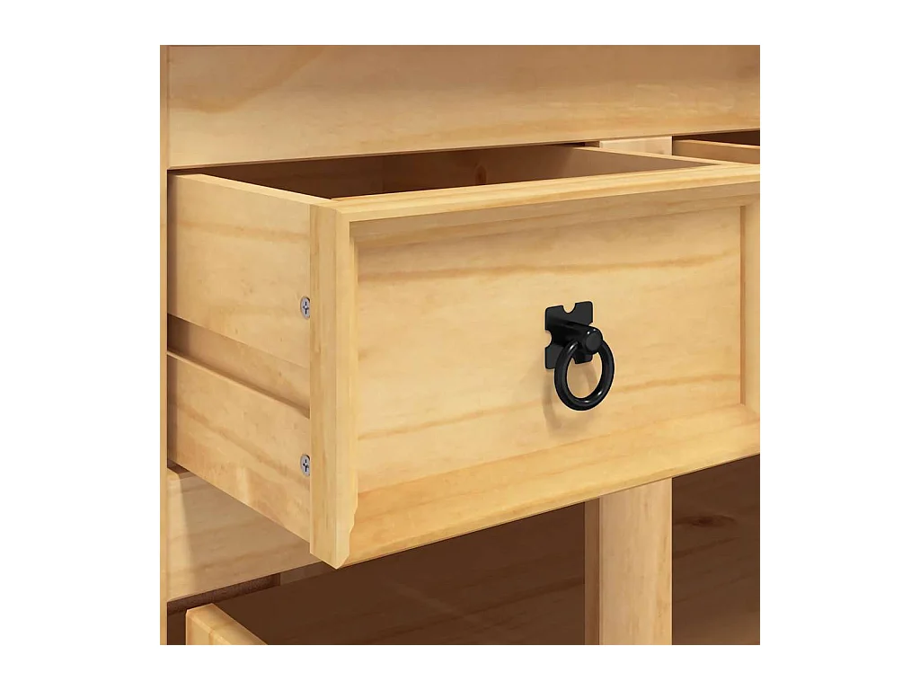 Aparador cómoda cómoda armario mueble organizador cocina salón Corona 112 x 43 x 78 cm madera maciza pino mexicano marrón 02_0031749