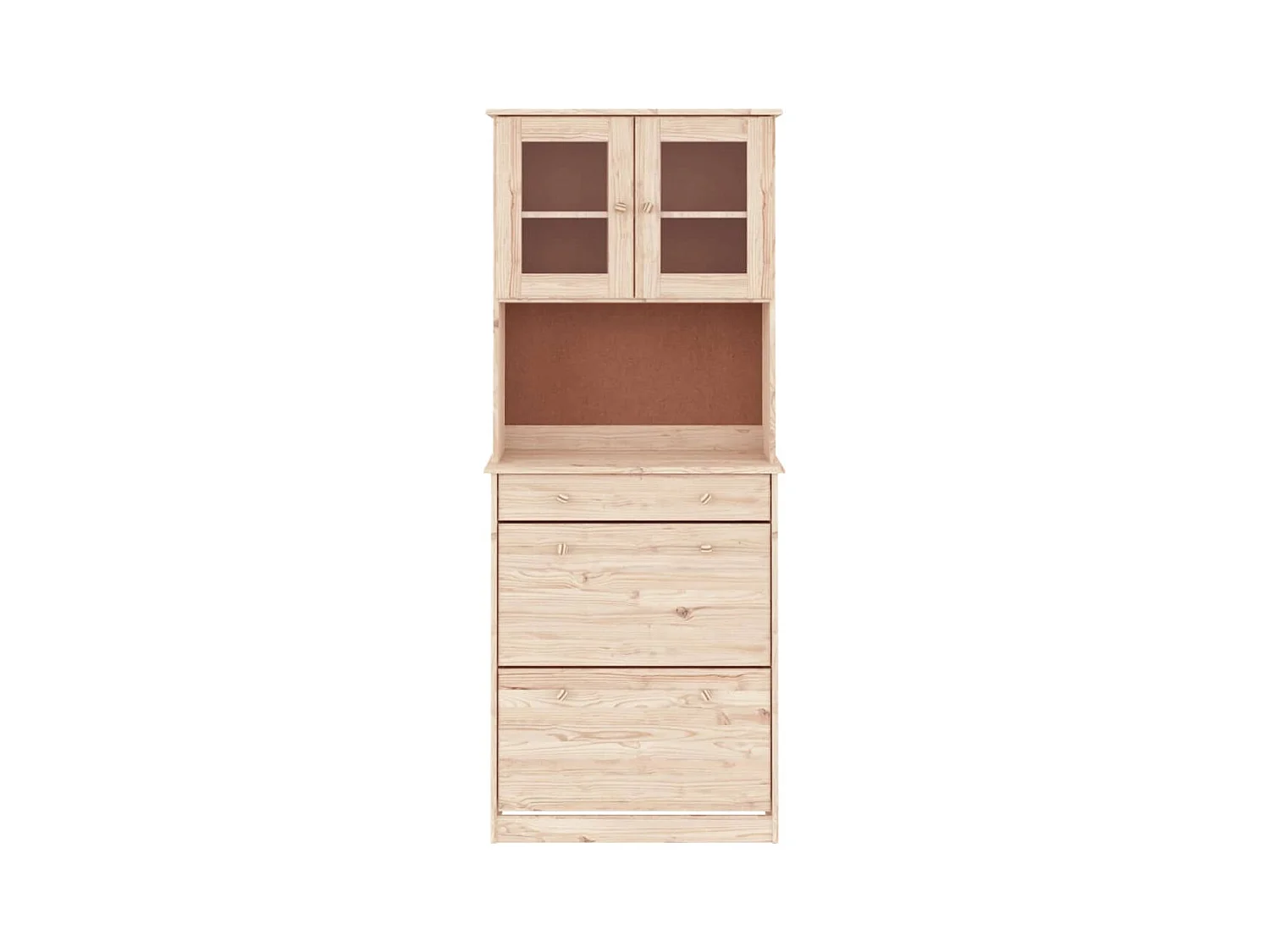 Aparador cómoda cómoda mueble mueble de almacenaje organizador cocina salón salón 77 x 35 x 188 cm madera maciza de pino marrón 02_0029674
