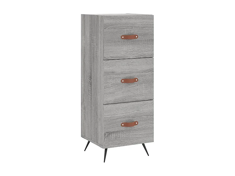 Credenza buffet cassettiera mobile contenitore organizer cucina soggiorno soggiorno Sonoma 34,5 x 34 x 90 cm derivati ​​del legno grigio 02_0036344