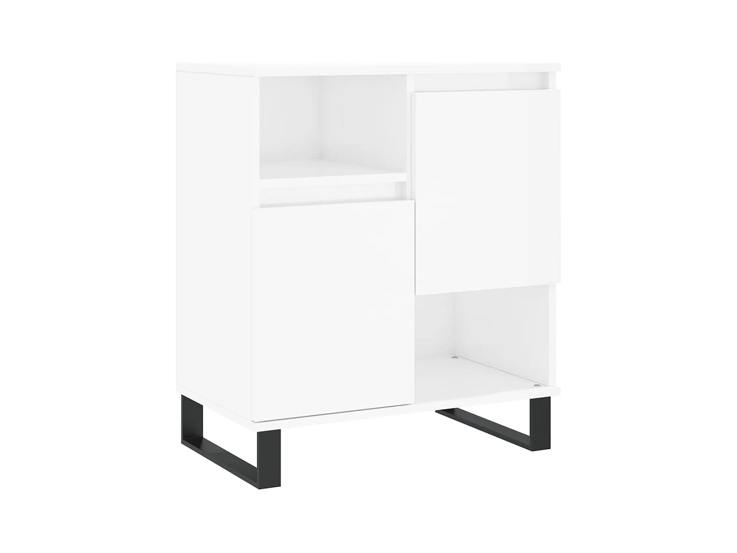Credenza buffet cassettiera mobile contenitore organizer cucina soggiorno lucido 60 x 35 x 70 cm derivati ​​del legno bianco 02_0030676