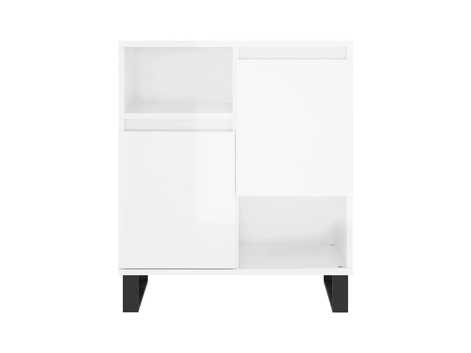 Credenza buffet cassettiera mobile contenitore organizer cucina soggiorno lucido 60 x 35 x 70 cm derivati ​​del legno bianco 02_0030676