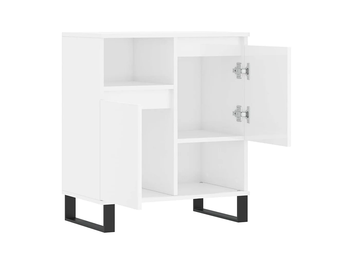 Credenza buffet cassettiera mobile contenitore organizer cucina soggiorno lucido 60 x 35 x 70 cm derivati ​​del legno bianco 02_0030676