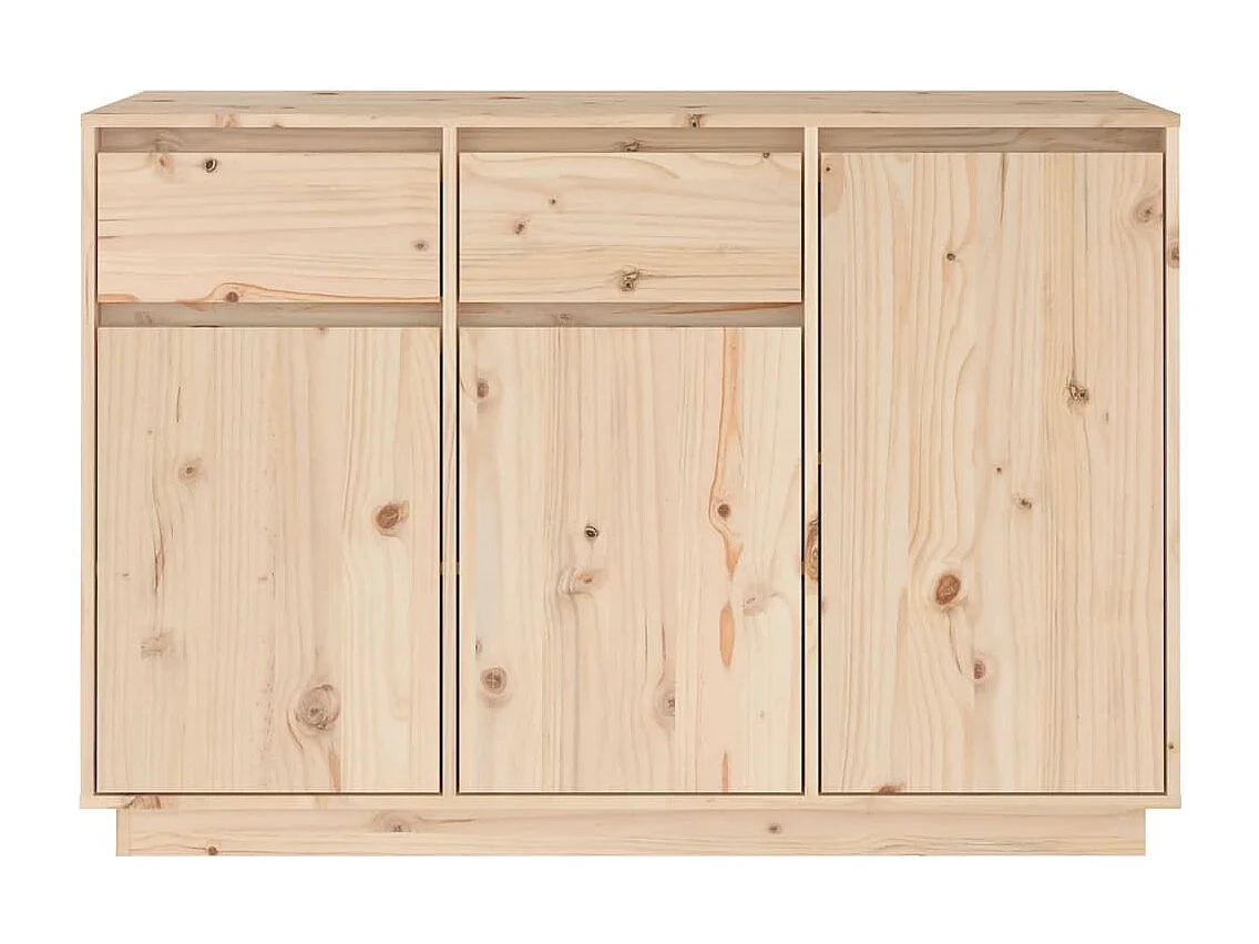 Aparador cômoda armário armário organizador cozinha sala sala 110 x 34 x 75 cm madeira maciça de pinho marrom 02_0029517