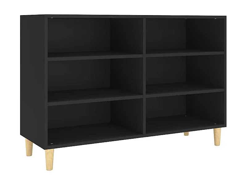 Credenza buffet cassettiera mobile contenitore organizer cucina soggiorno soggiorno 103,5 x 35 x 70 cm multistrato nero 02_0035824