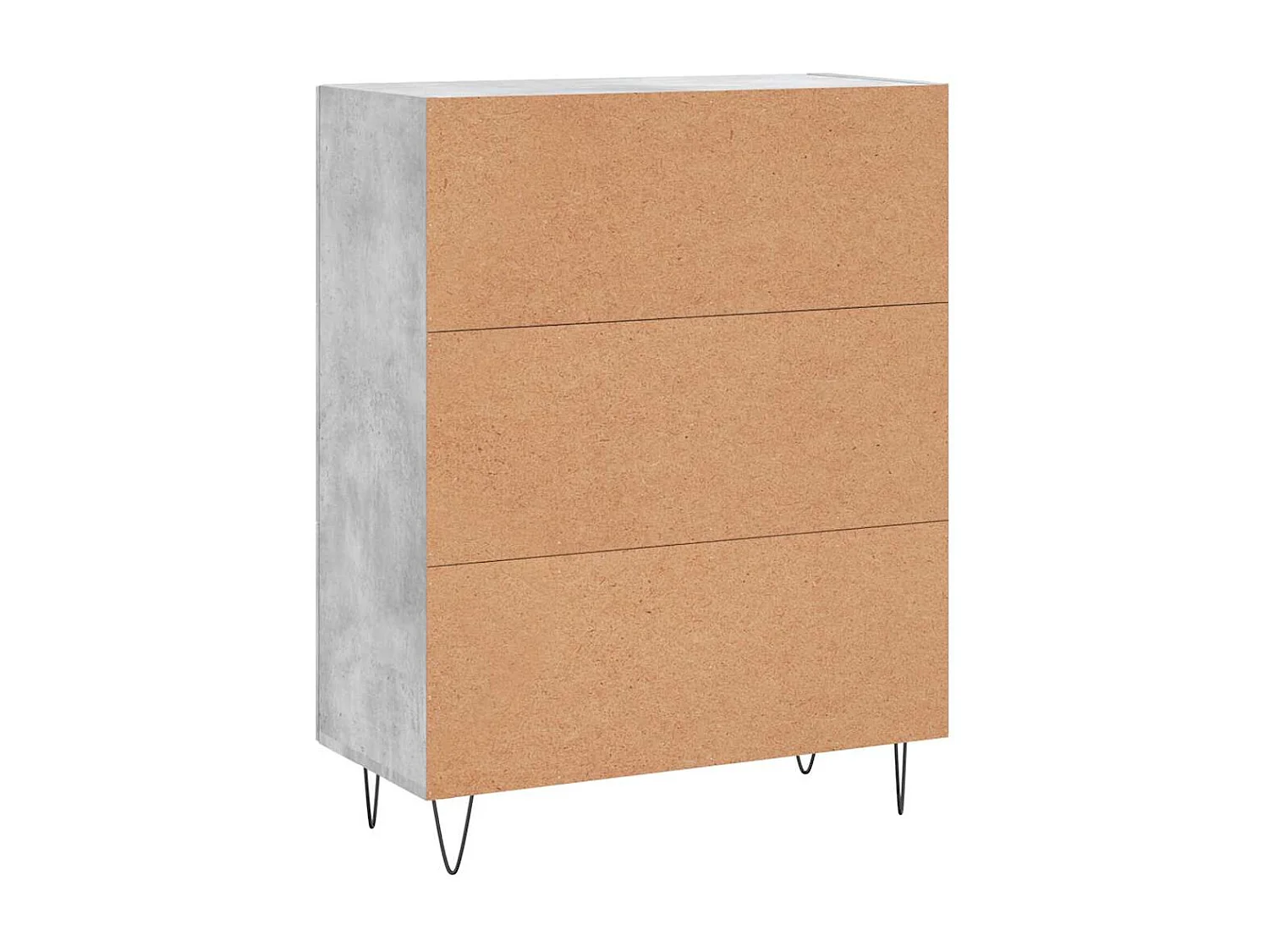 Credenza buffet cassettiera mobile contenitore organizer cucina soggiorno soggiorno 69,5 x 34 x 90 cm derivati ​​del legno grigio 02_0032013