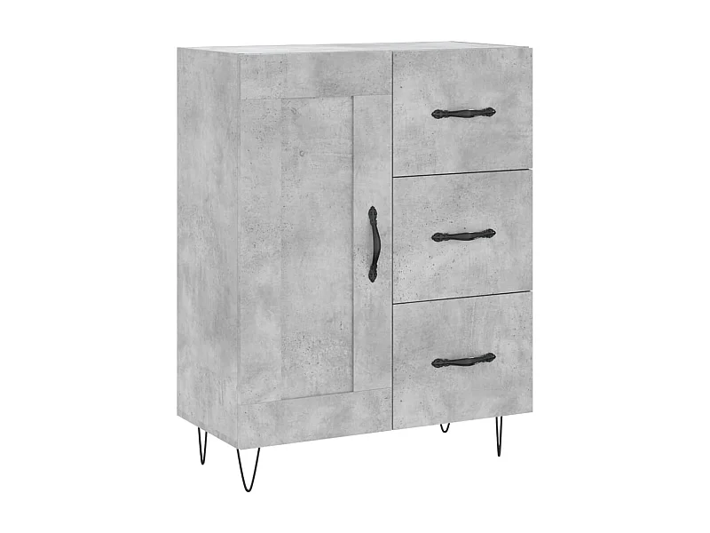 Credenza buffet cassettiera mobile contenitore organizer cucina soggiorno soggiorno 69,5 x 34 x 90 cm derivati ​​del legno grigio 02_0032013