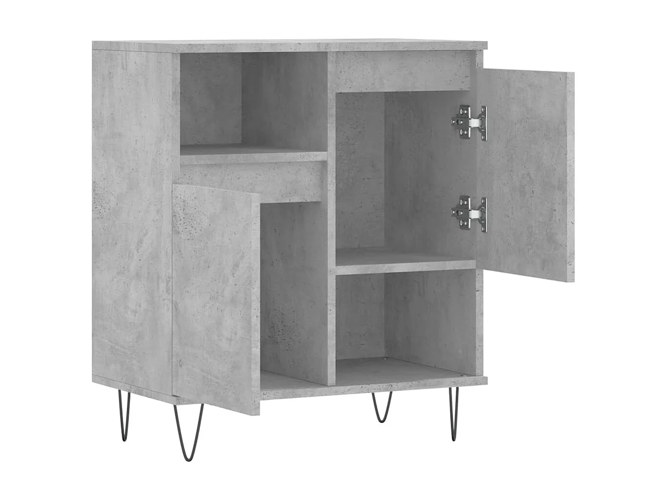 Credenza buffet cassettiera mobile contenitore organizer cucina soggiorno soggiorno 60 x 35 x 70 cm derivati ​​del legno grigio 02_0031987