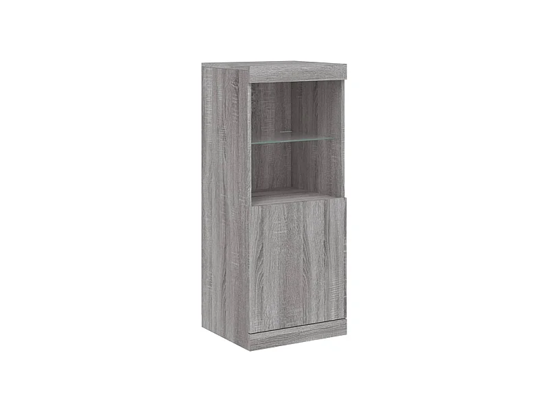 Aparador cómoda mueble almacenaje organizador cocina salón salón con luces LED sonoma 41 x 37 x 100 cm gris 02_0030074