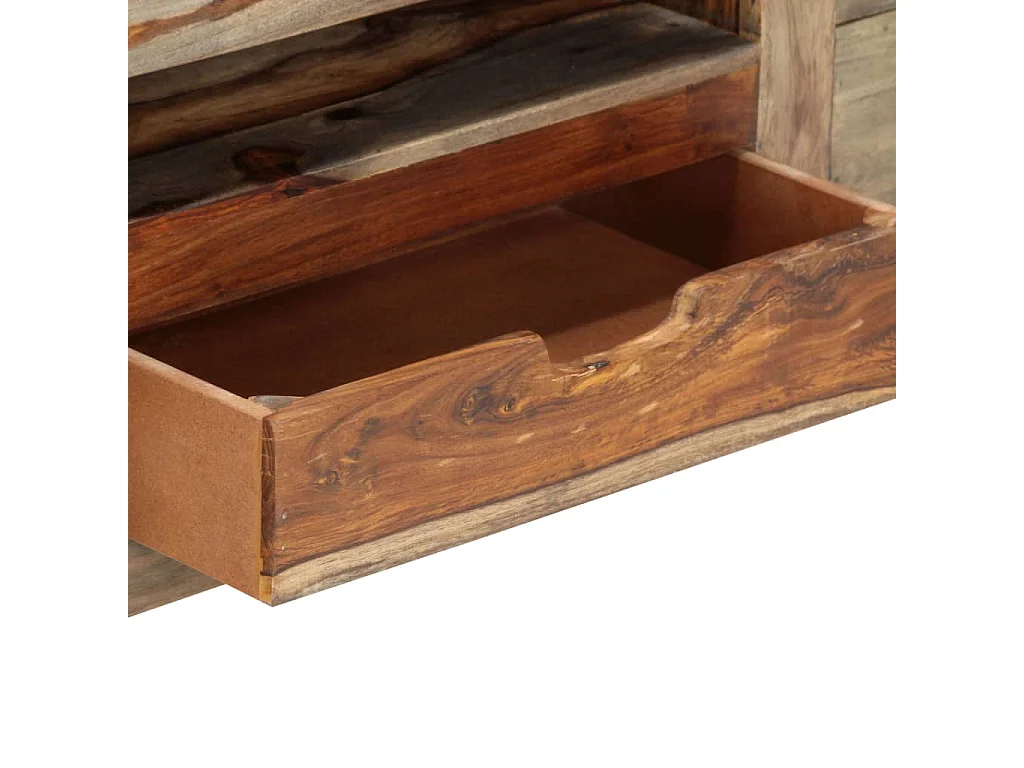 Credenza buffet cassettiera mobile contenitore organizer cucina soggiorno soggiorno 100 x 30 x 50 cm legno massello grigio 02_0031760