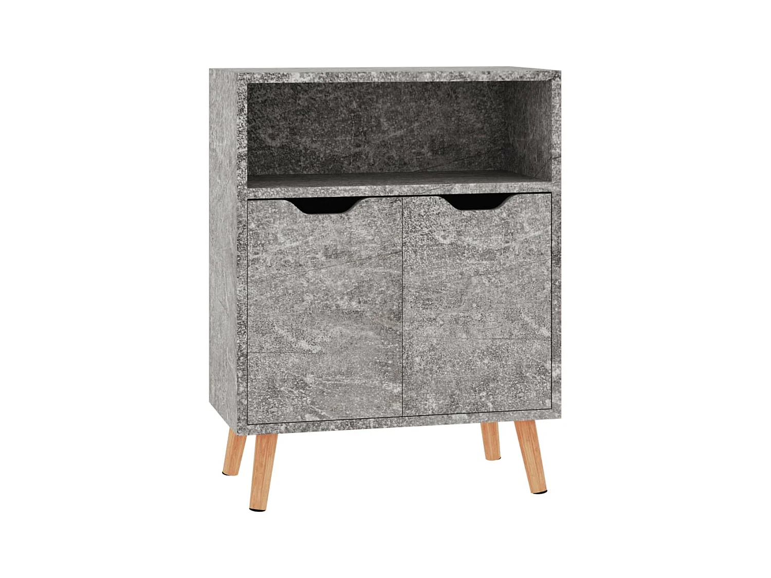 Buffet aparador cômoda armário unidade de armazenamento organizador cozinha sala sala 60 x 30 x 72 cm madeira trabalhada cinza 02_0031957