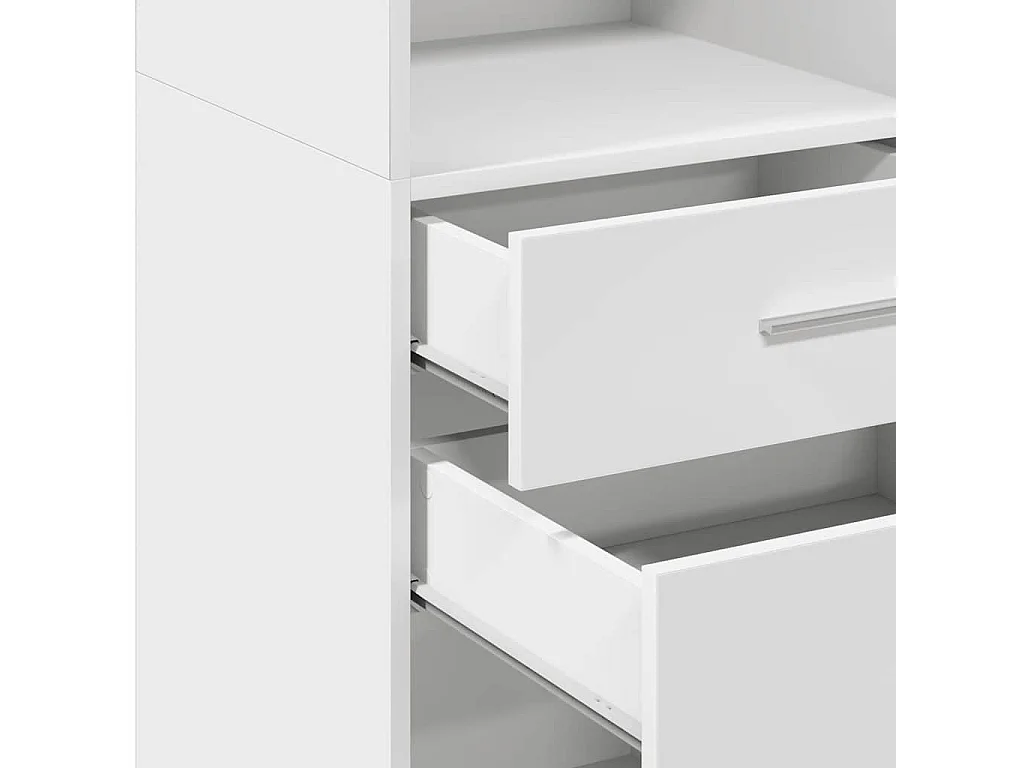 Credenza cassettiera cassettiera mobile contenitore organizer cucina soggiorno soggiorno alto 30 x 42,5 x 124 cm derivati ​​del legno bianco 02_0032254