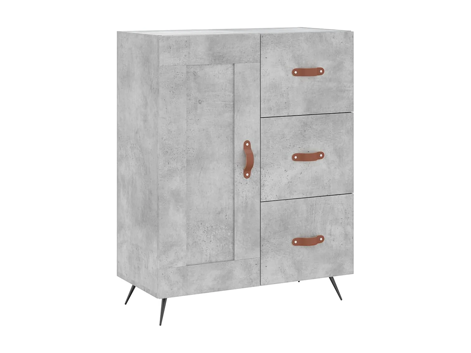 Aparador cômoda armário armário organizador cozinha sala sala 69,5 x 34 x 90 cm madeira trabalhada cinza 02_0032069