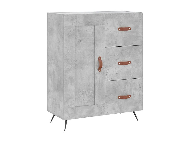 Aparador cômoda armário armário organizador cozinha sala sala 69,5 x 34 x 90 cm madeira trabalhada cinza 02_0032069