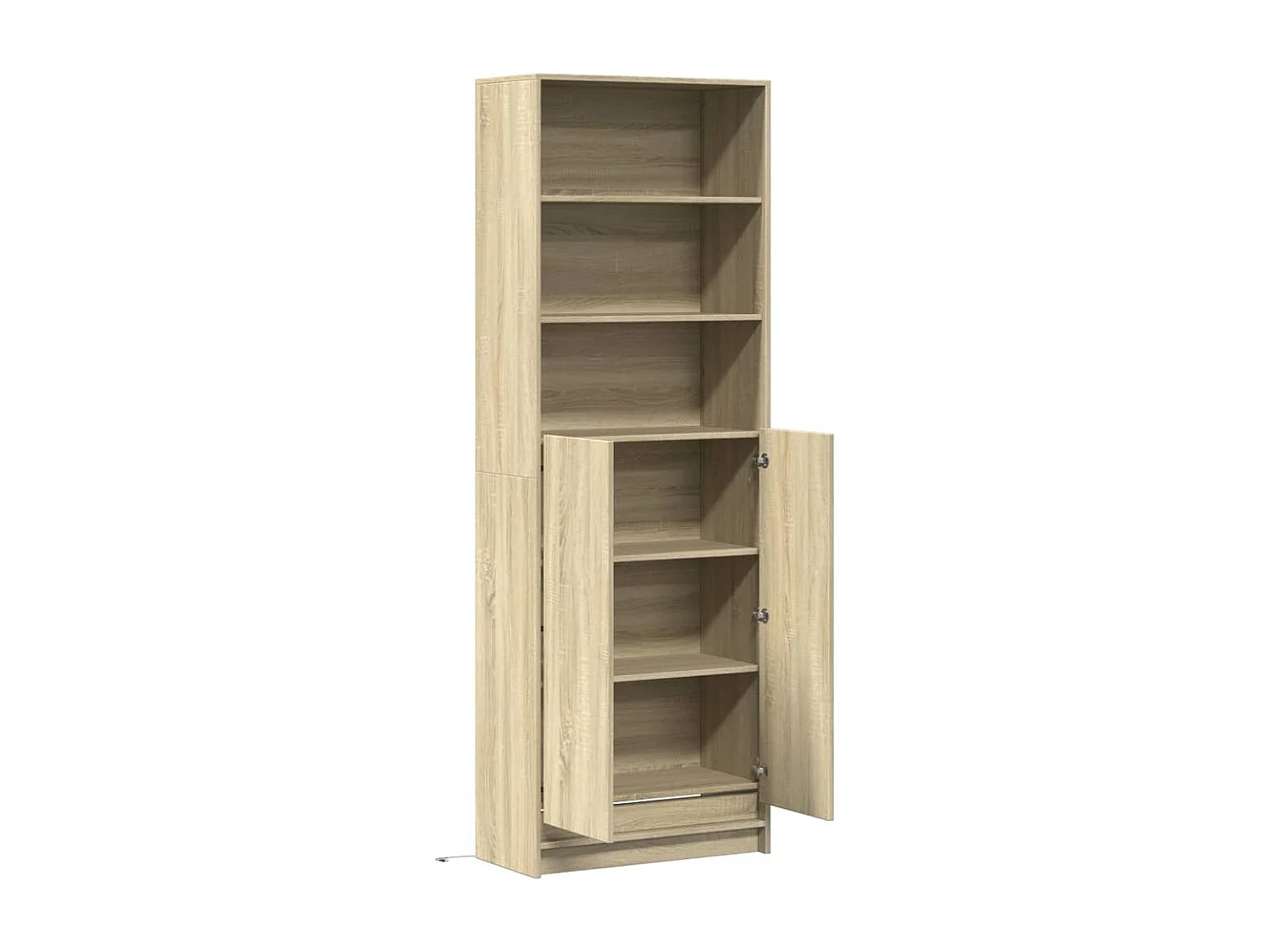 Credenza credenza cassettiera mobile contenitore organizer cucina soggiorno soggiorno alto LED Sonoma 69 x 32,5 x 200 cm derivati ​​del legno marrone 02_0034744