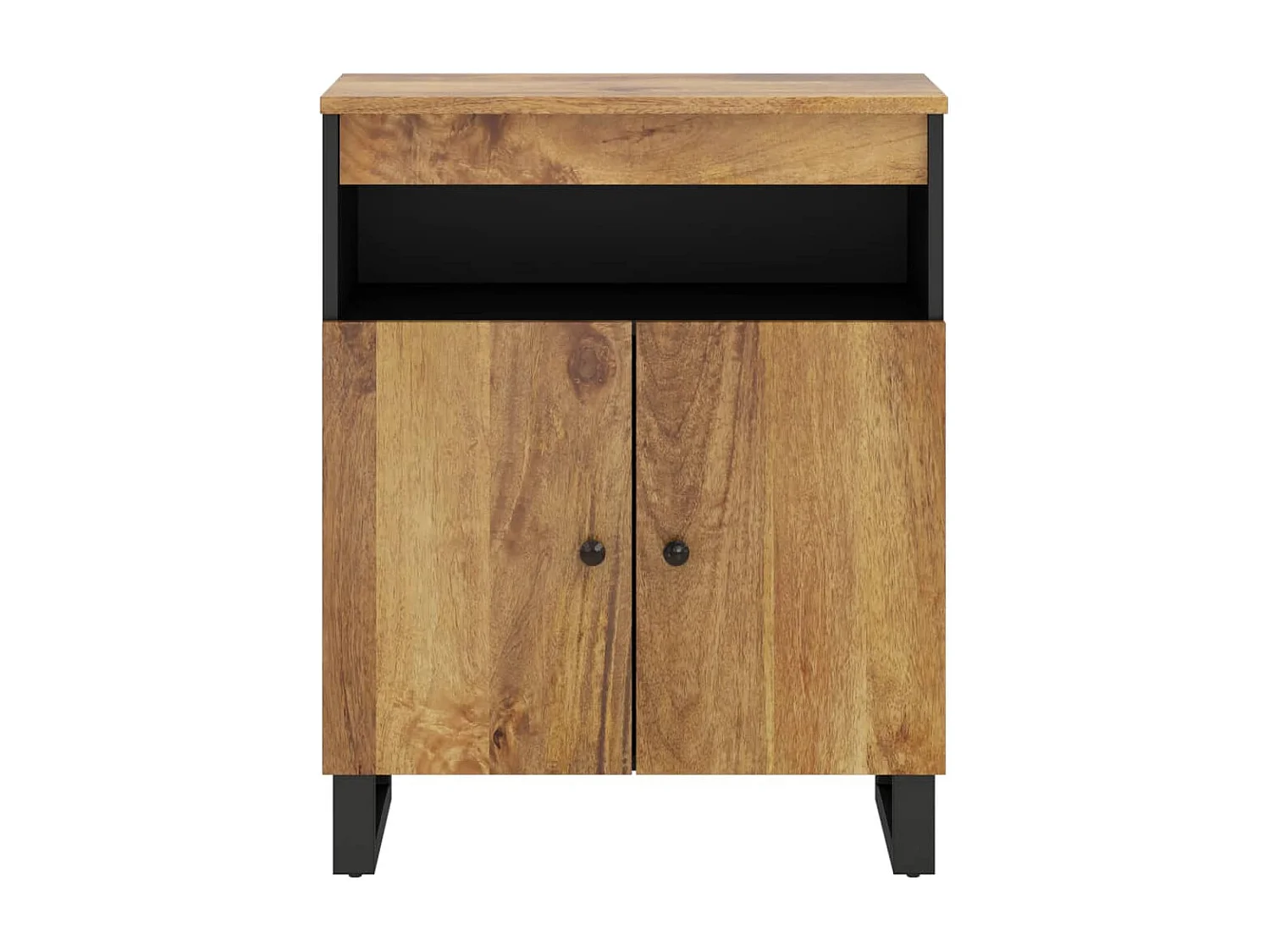 Aparador cômoda armário armário organizador cozinha sala sala com 2 portas 60 x 33 x 75 cm madeira de mangueira maciça marrom 02_0029729