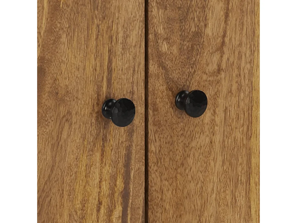 Aparador cômoda armário armário organizador cozinha sala sala com 2 portas 60 x 33 x 75 cm madeira de mangueira maciça marrom 02_0029729