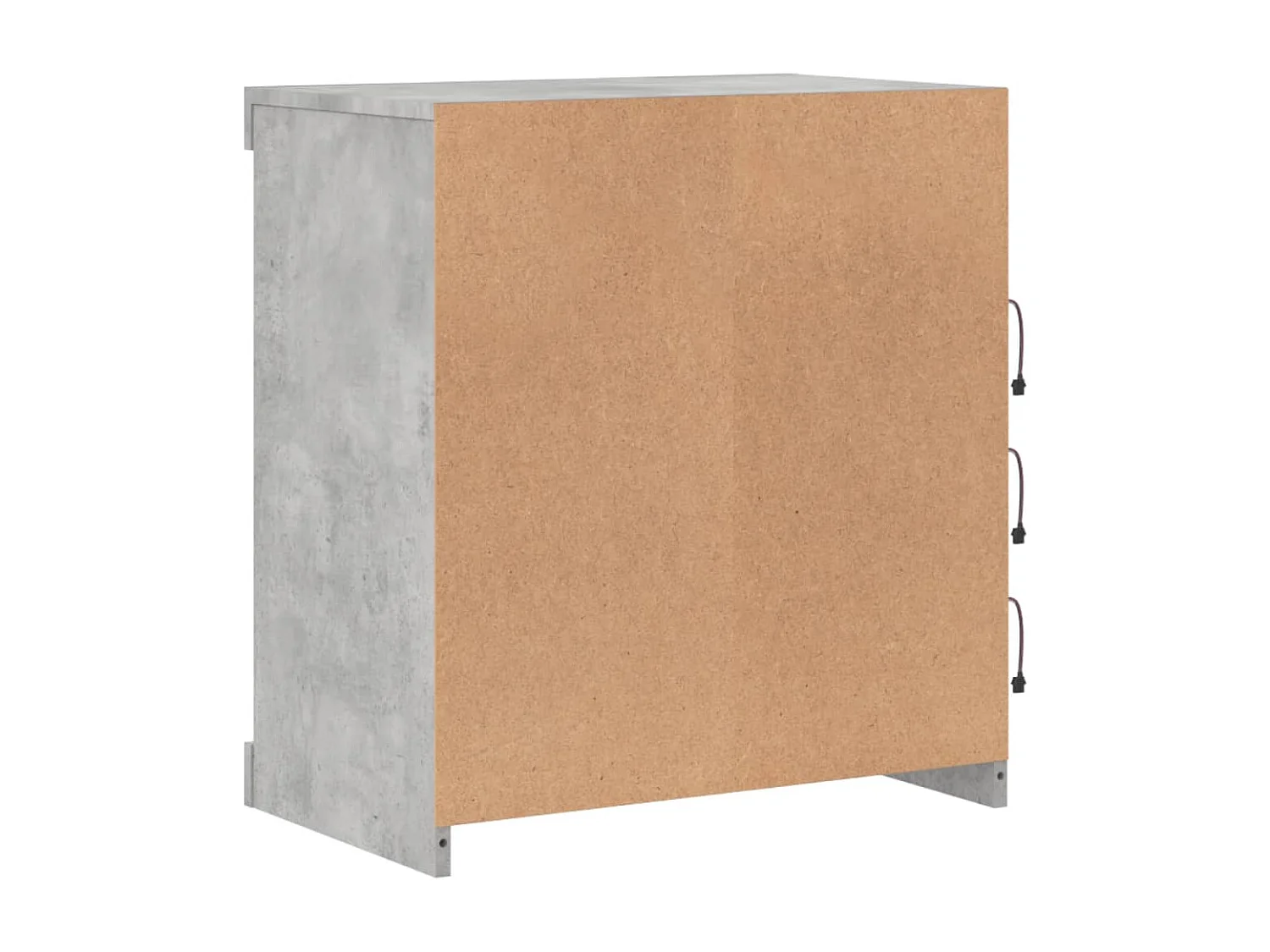 Aparador buffet cómoda armario mueble organizador cocina salón salón con luces LED 60,5 x 37 x 67 cm gris 02_0030003