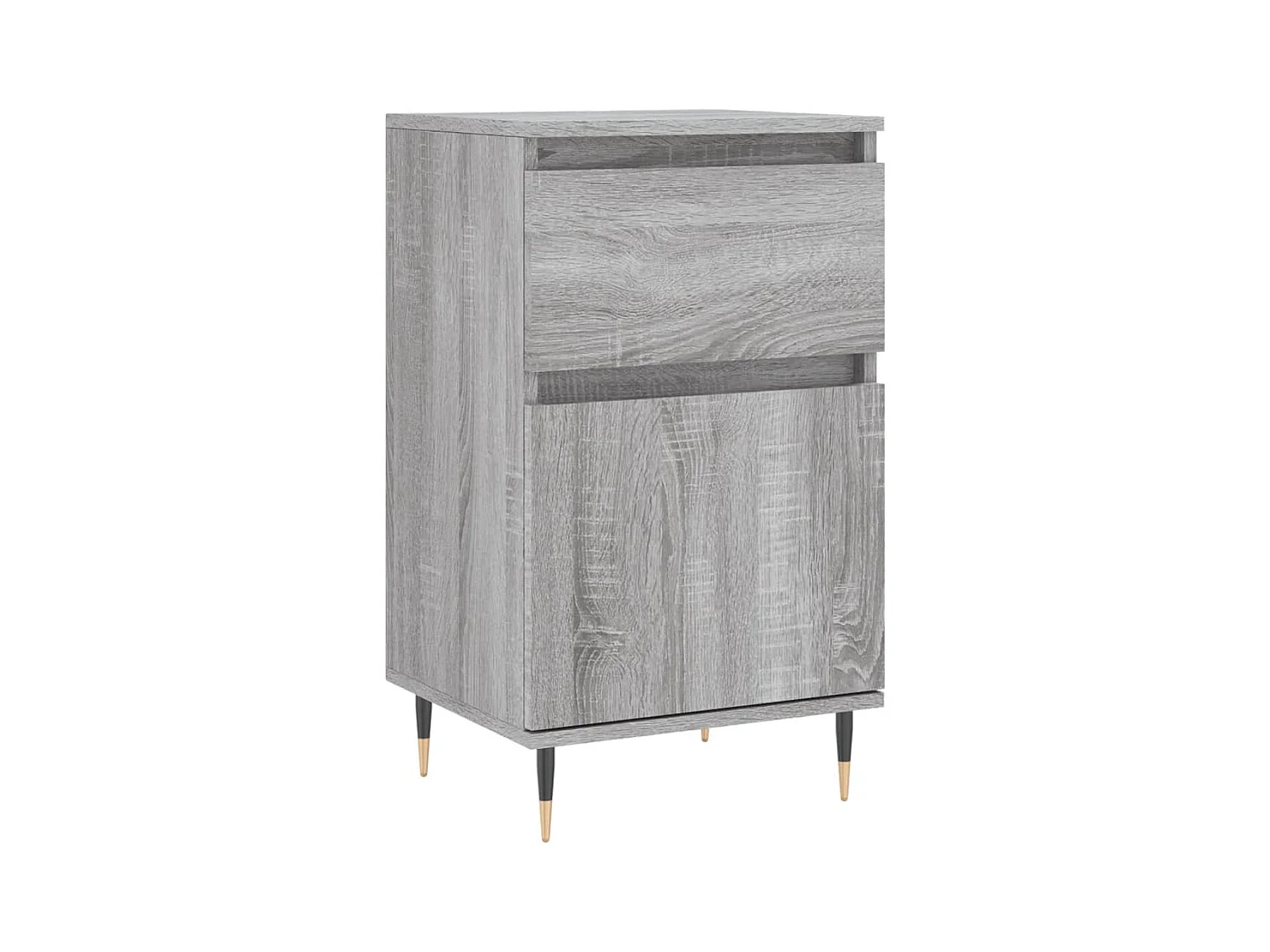 Aparador buffet cómoda armario unidad de almacenamiento organizador cocina salón salón juego de 2 sonoma 40 x 35 x 70 cm madera contrachapada gris 02_0036951