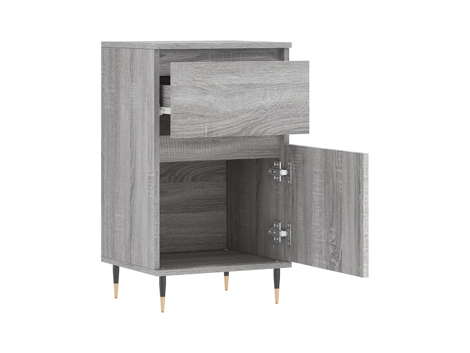 Aparador buffet cómoda armario unidad de almacenamiento organizador cocina salón salón juego de 2 sonoma 40 x 35 x 70 cm madera contrachapada gris 02_0036951