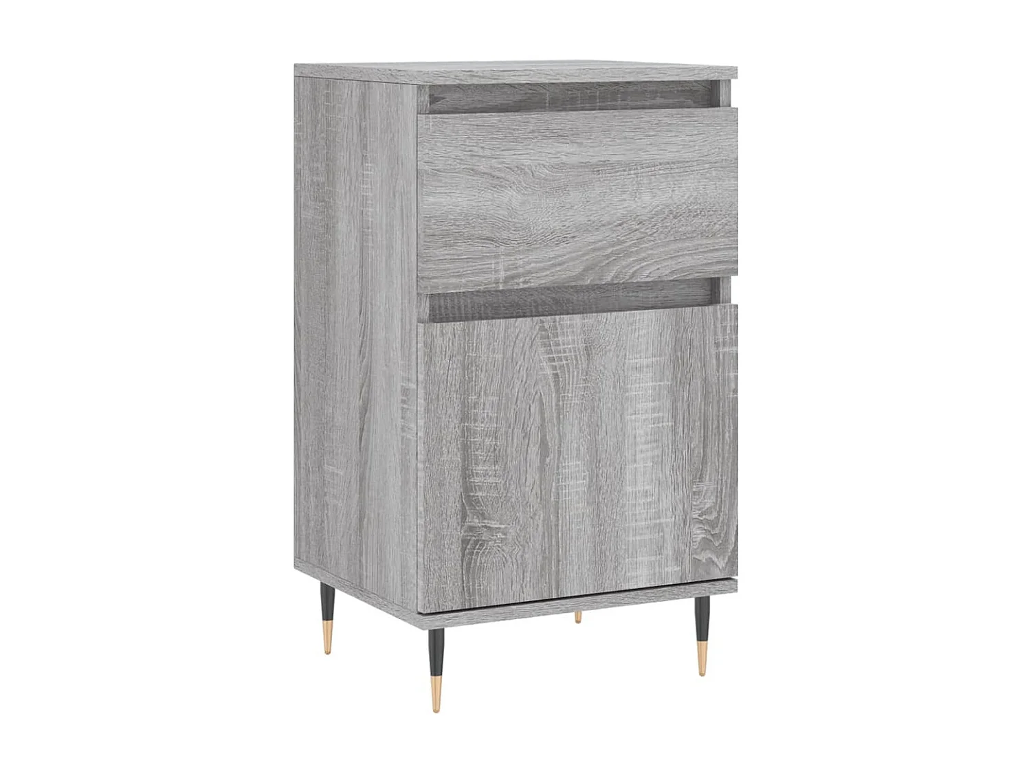 Buffet aparador cômoda armário organizador unidade cozinha sala salas conjunto de 2 sonoma 40 x 35 x 70 cm madeira trabalhada cinza 02_0036951