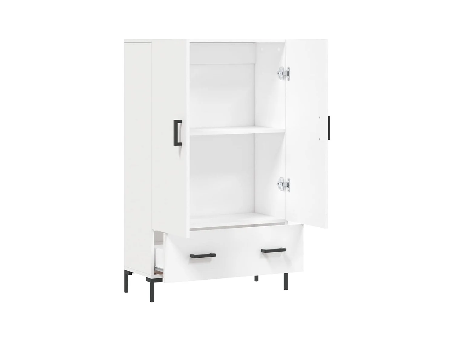 Credenza cassettiera cassettiera mobile contenitore organizer cucina soggiorno soggiorno alto 69,5 x 31 x 115 cm derivati ​​del legno bianco 02_0032508