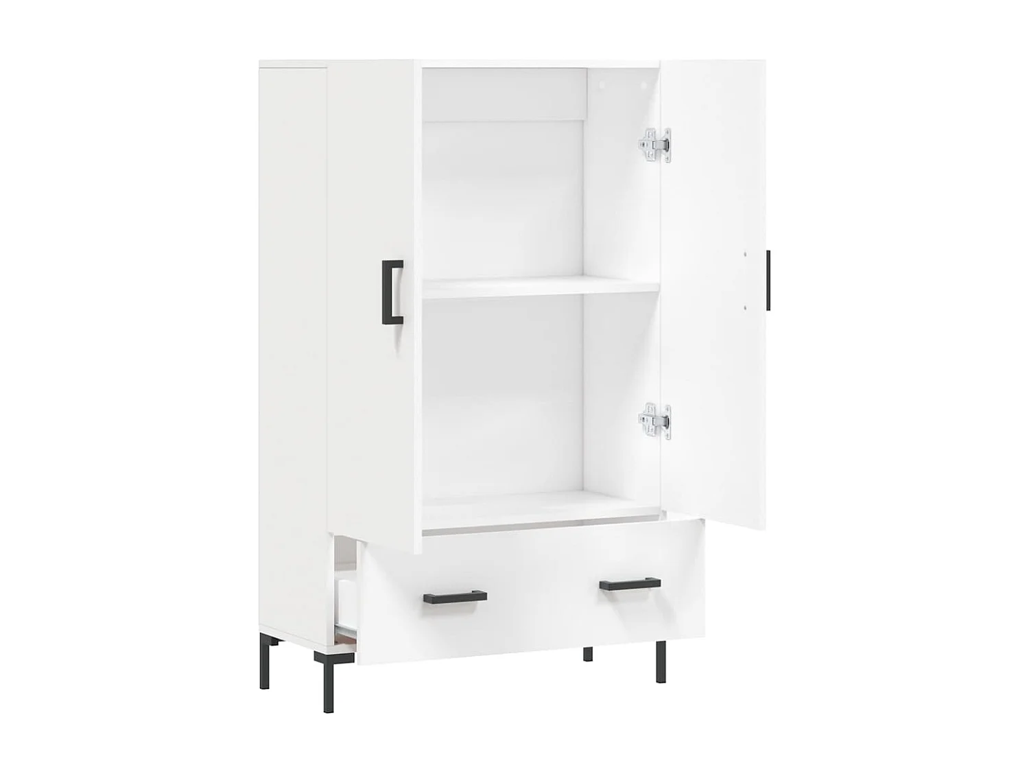Credenza cassettiera cassettiera mobile contenitore organizer cucina soggiorno soggiorno alto 69,5 x 31 x 115 cm derivati ​​del legno bianco 02_0032508