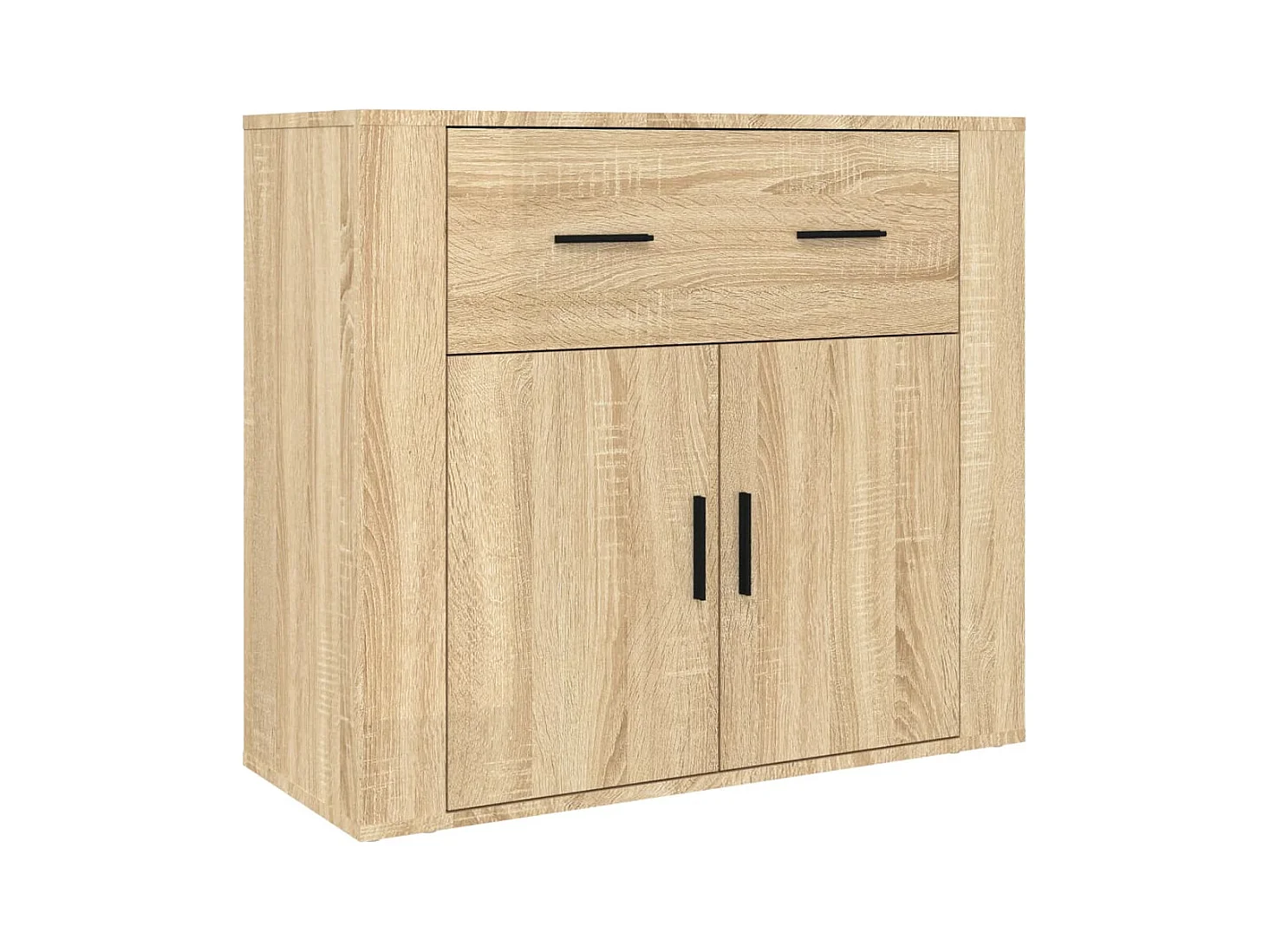 Credenza Credenza Comò Armadietto Contenitore Organizzatore Cucina Soggiorno Soggiorno Alto Legno composito Sonoma Marrone 02_0034217