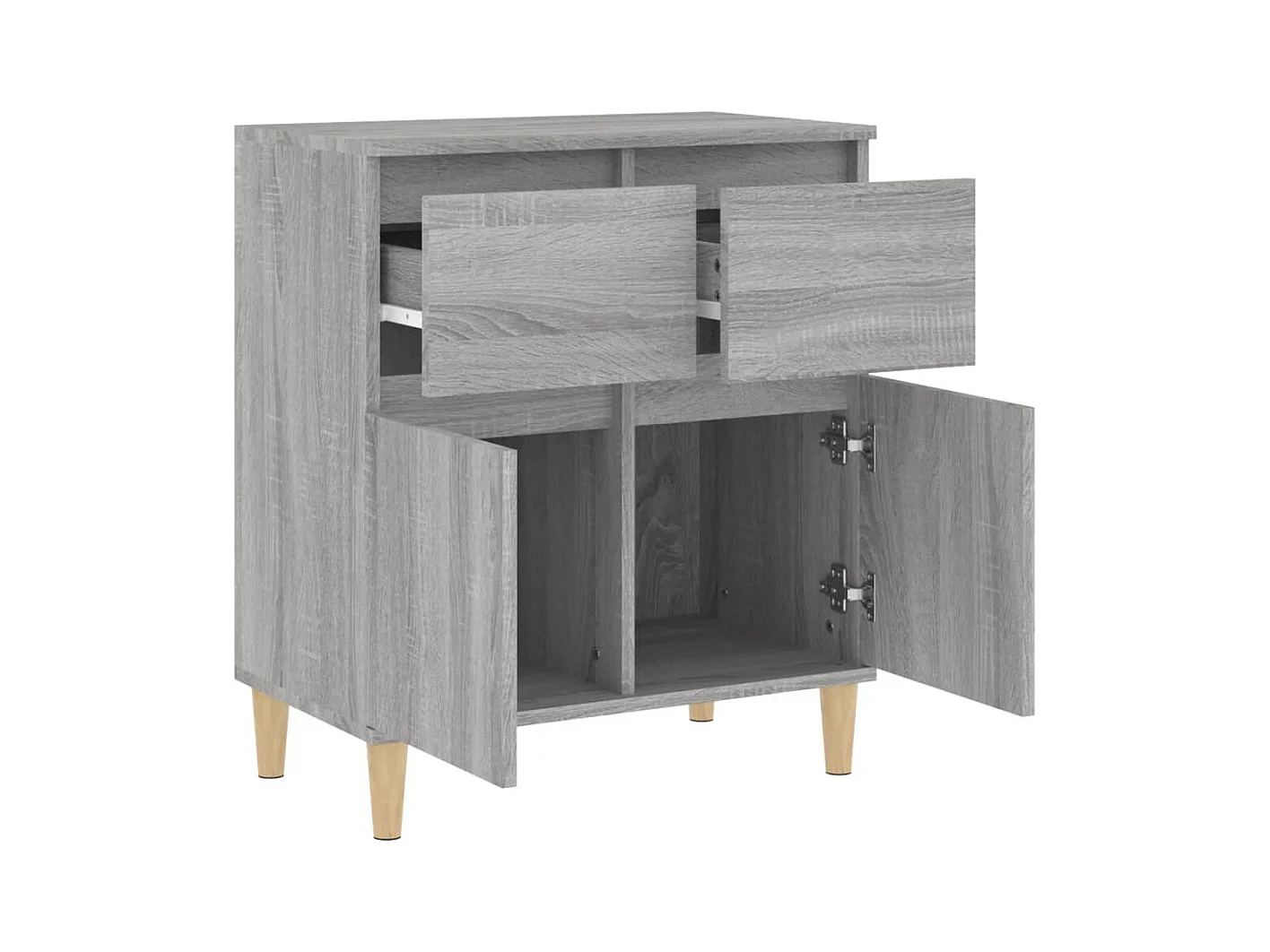 Credenza cassettiera cassettiera mobile contenitore organizer cucina soggiorno salonsonoma 60 x 35 x 70 cm derivati ​​del legno grigio 02_0036400