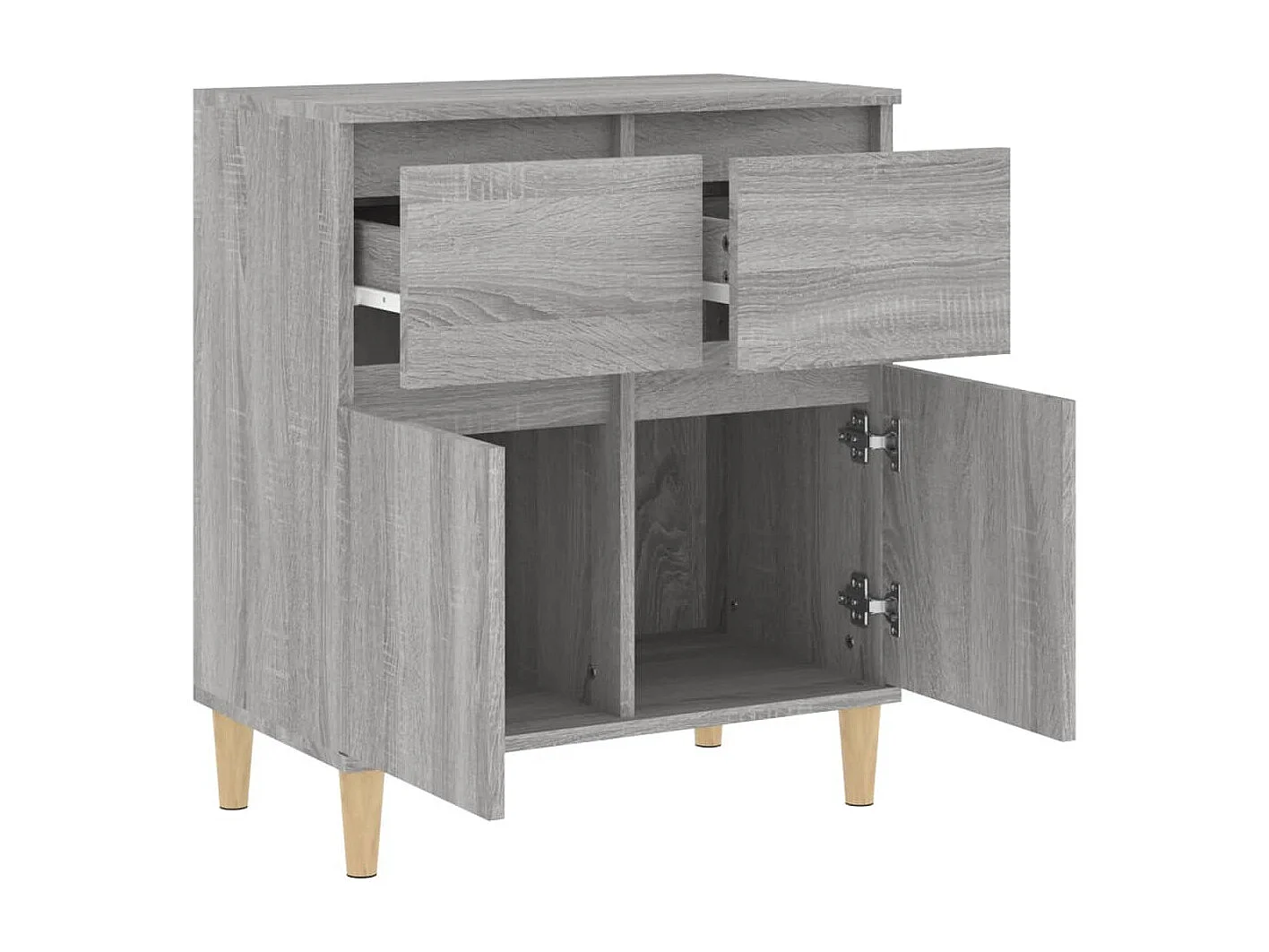 Credenza cassettiera cassettiera mobile contenitore organizer cucina soggiorno salonsonoma 60 x 35 x 70 cm derivati ​​del legno grigio 02_0036400