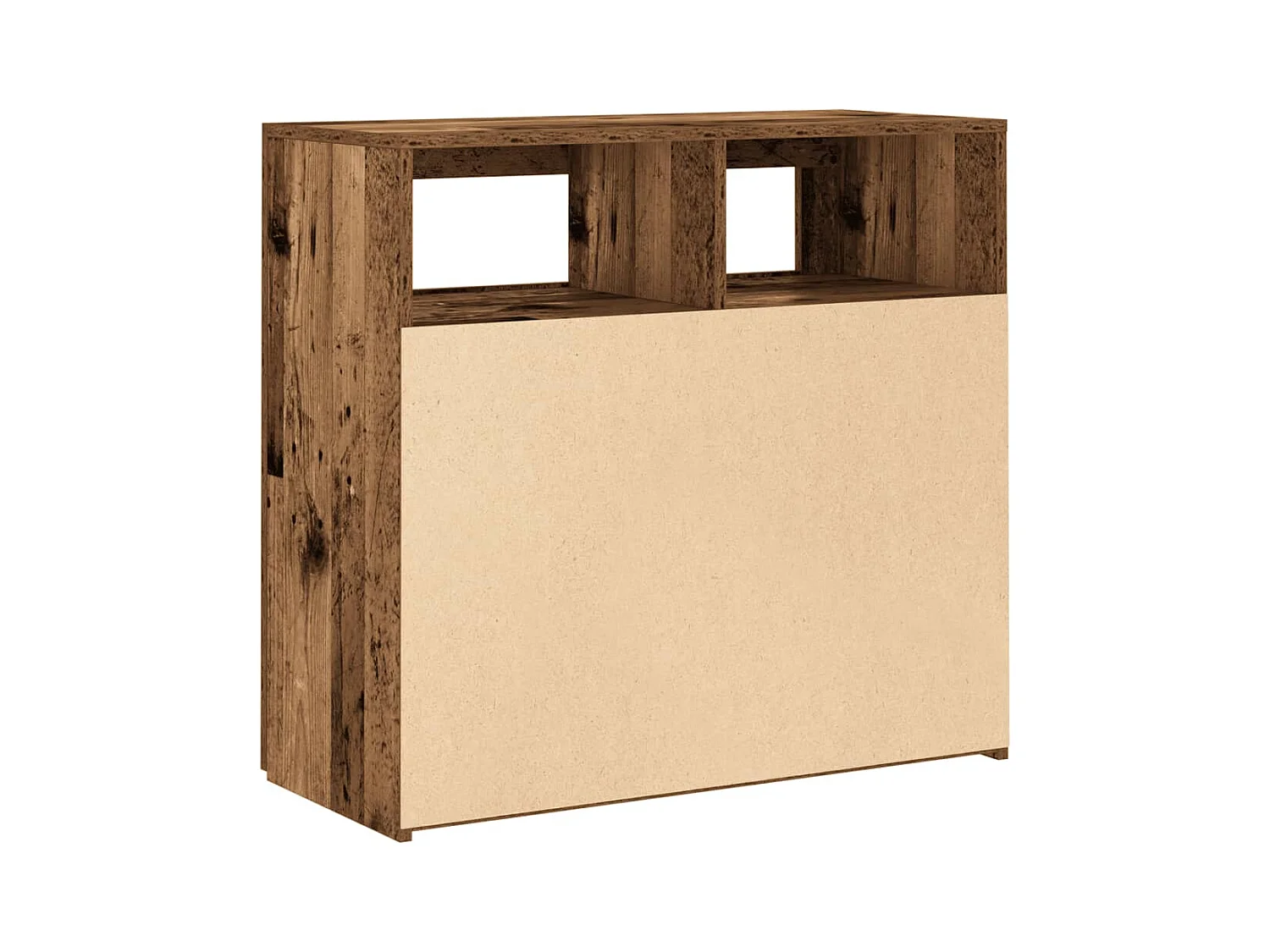 Buffet aparador cômoda armário organizador unidade cozinha sala sala e luzes LED madeira velha 80 x 35 x 75 cm madeira trabalhada Madeira velha 02_0031754