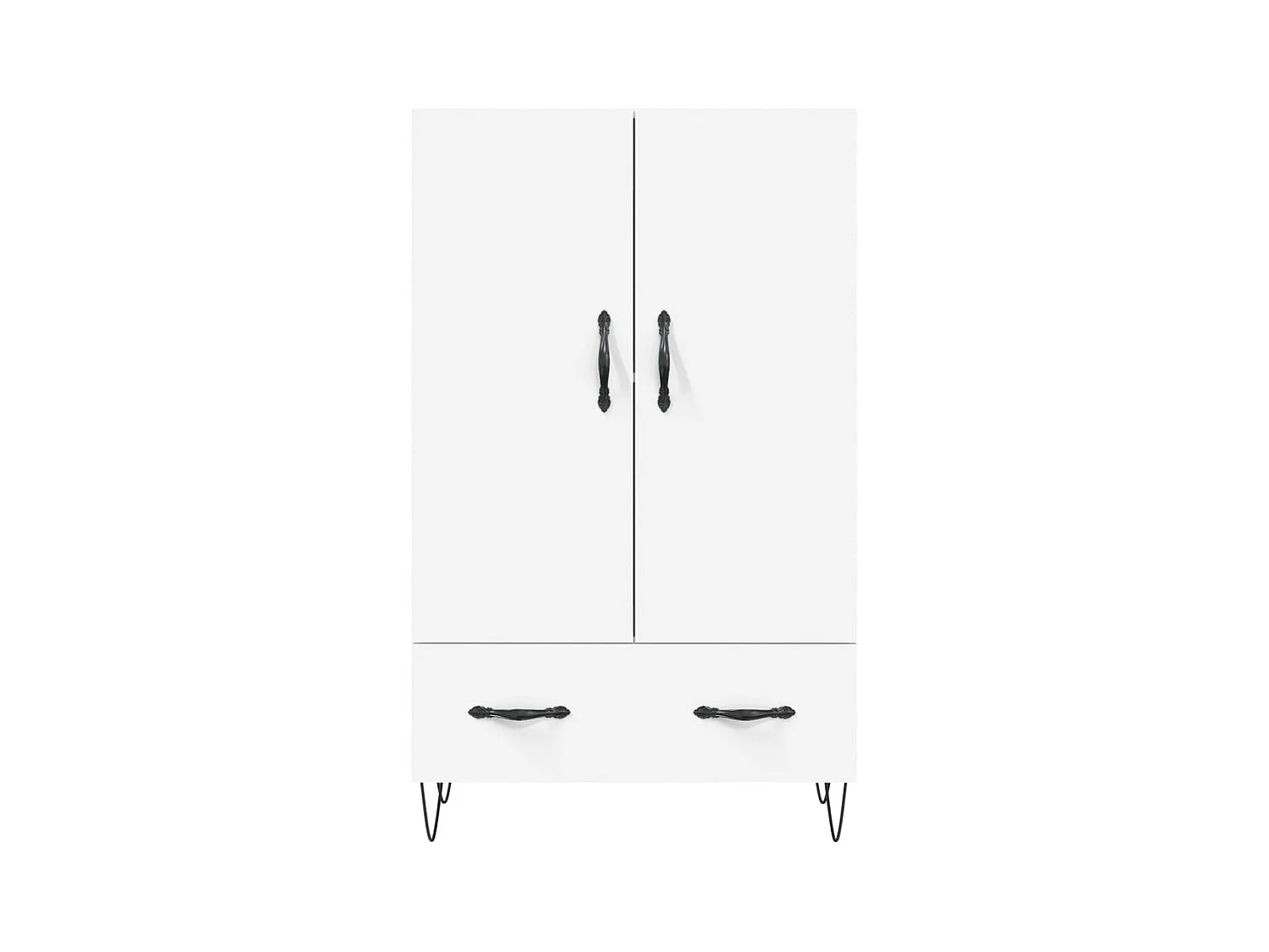 Credenza buffet cassettiera mobile contenitore organizer cucina soggiorno soggiorno alto 69,5 x 31 x 115 cm derivati ​​del legno bianco 02_0032513