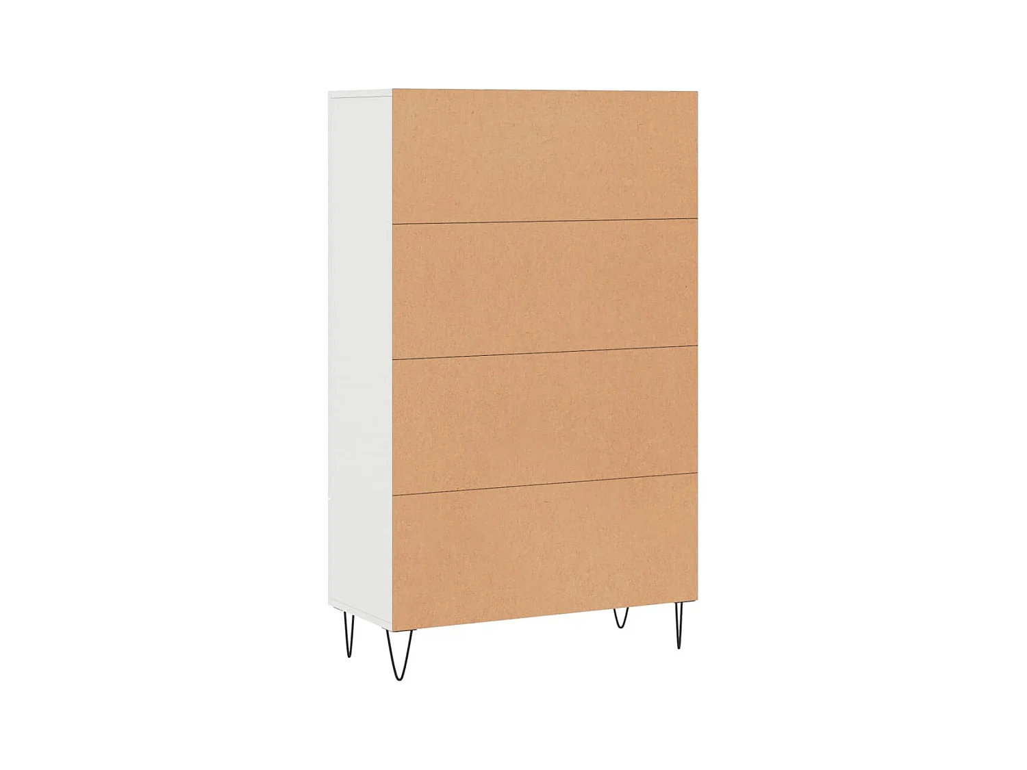 Credenza buffet cassettiera mobile contenitore organizer cucina soggiorno soggiorno alto 69,5 x 31 x 115 cm derivati ​​del legno bianco 02_0032513