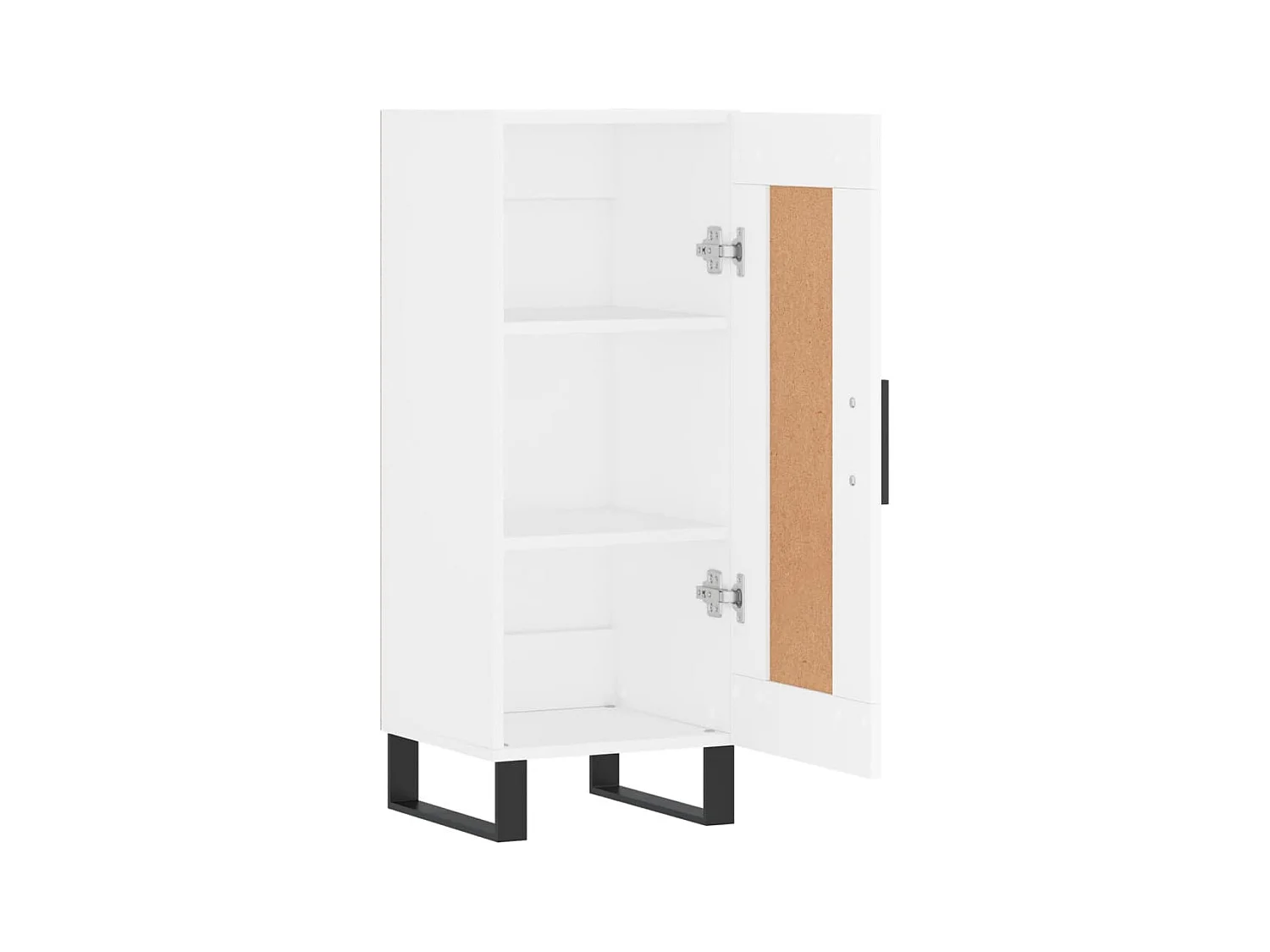 Buffet aparador cômoda armário unidade de armazenamento organizador cozinha sala sala 34,5 x 34 x 90 cm madeira trabalhada branca 02_0030251