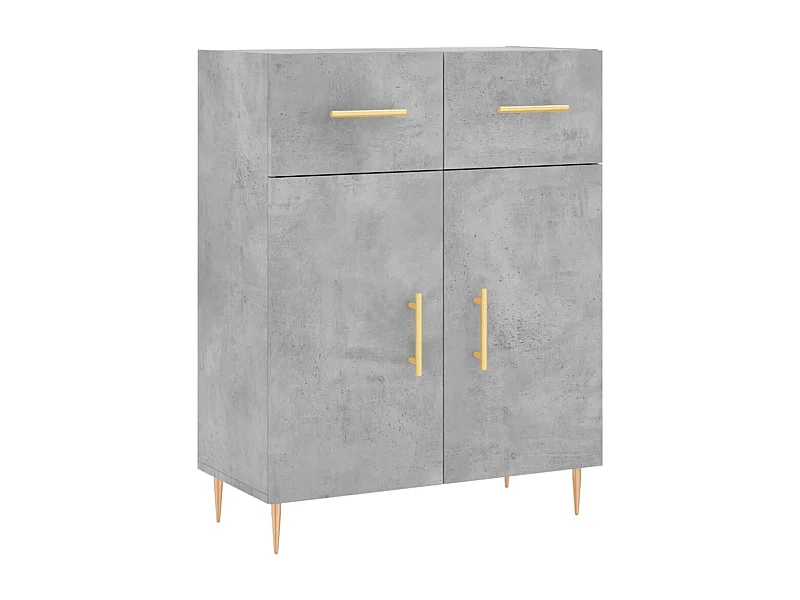 Credenza cassettiera cassettiera mobile contenitore organizer cucina soggiorno soggiorno 69,5 x 34 x 90 cm derivati ​​del legno grigio 02_0032010