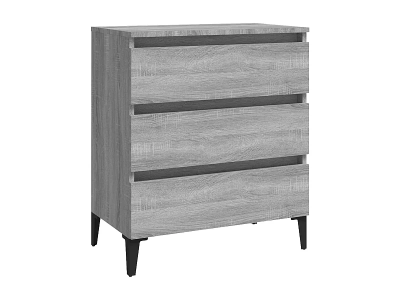 Credenza buffet cassettiera mobile contenitore organizer cucina soggiorno salonsonoma 60 x 35 x 69 cm pannelli compositi grigio 02_0036392
