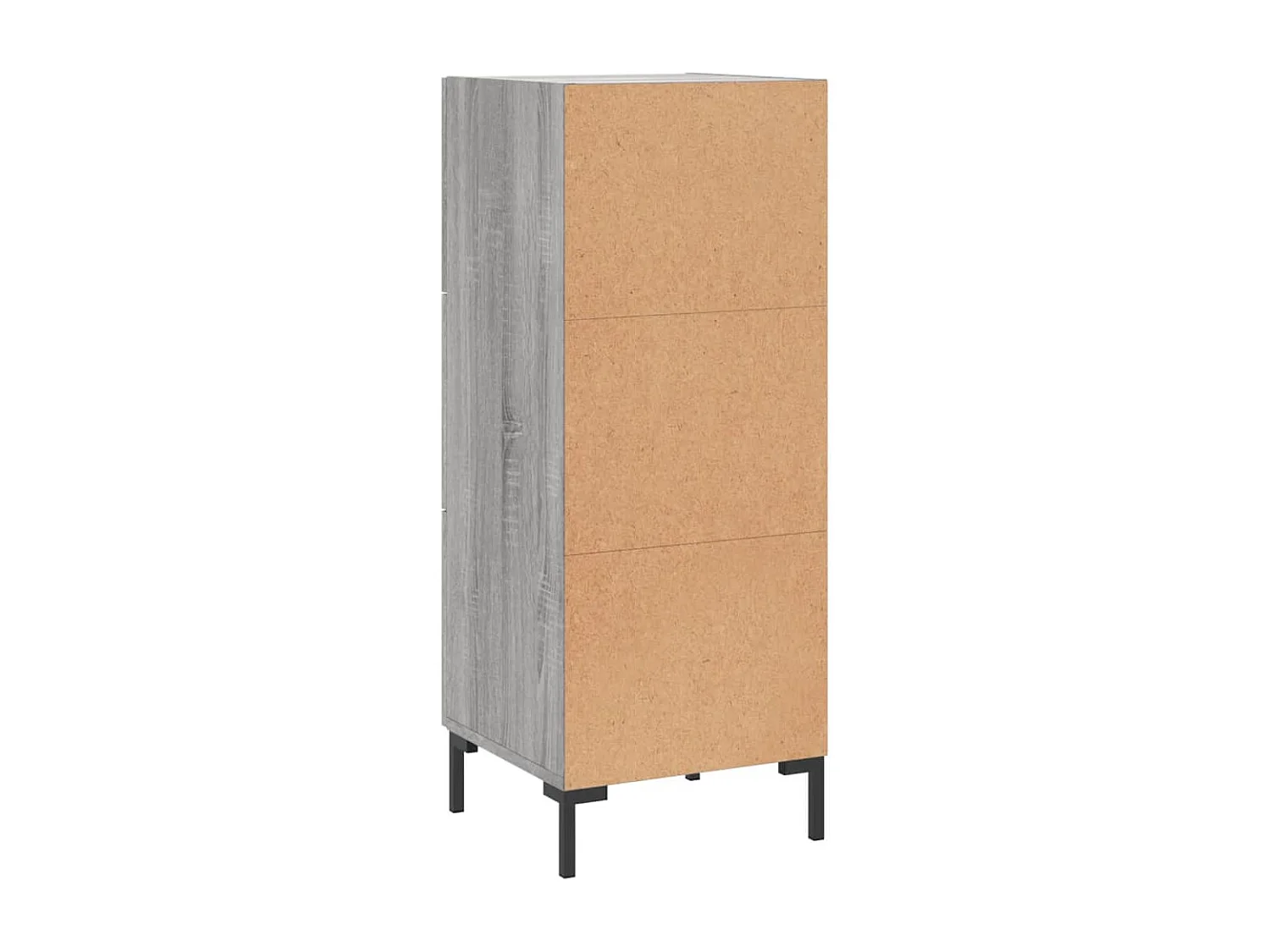 Credenza credenza cassettiera mobile contenitore organizer cucina soggiorno soggiorno Sonoma 34,5 x 34 x 90 cm derivati ​​del legno grigio 02_0036326