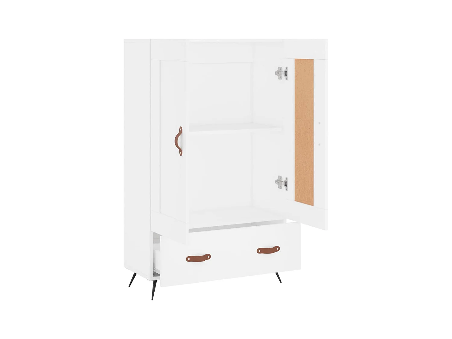Credenza buffet cassettiera mobile contenitore organizer cucina soggiorno soggiorno alto 69,5 x 31 x 115 cm derivati ​​del legno bianco 02_0032505