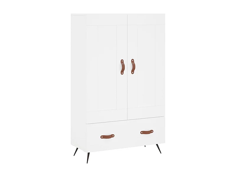 Buffet aparador cômoda armário unidade de armazenamento organizador cozinha sala sala alta 69,5 x 31 x 115 cm madeira trabalhada branca 02_0032505