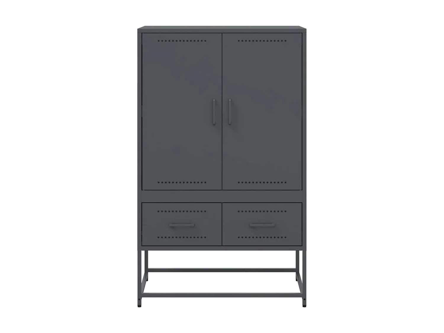 Buffet aparador cômoda armário unidade de armazenamento organizador cozinha sala sala alta 68 x 39 x 111,5 cm aço antracite 02_0032210