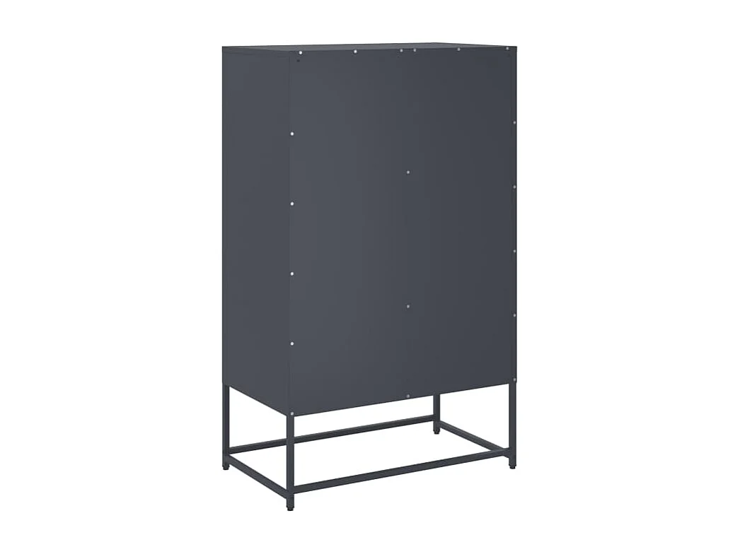 Buffet aparador cômoda armário unidade de armazenamento organizador cozinha sala sala alta 68 x 39 x 111,5 cm aço antracite 02_0032210