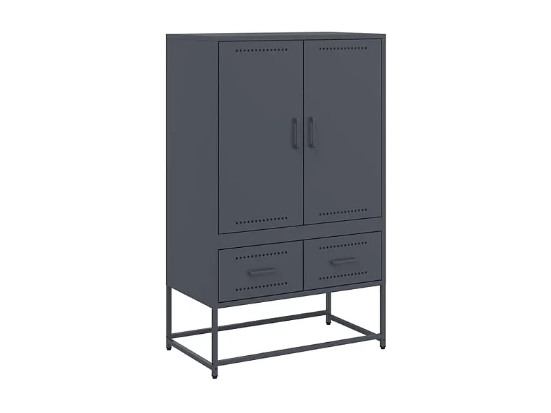 Buffet aparador cômoda armário unidade de armazenamento organizador cozinha sala sala alta 68 x 39 x 111,5 cm aço antracite 02_0032210