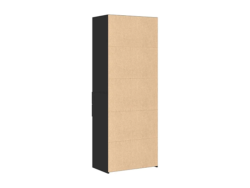 Aparador buffet cómoda armario mueble organizador cocina salón salón alto 70 x 42,5 x 185 cm madera contrachapada negra 02_0035127