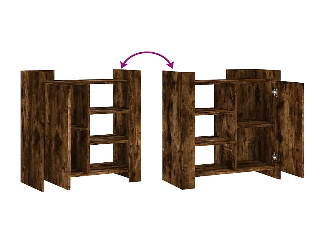 Credenza buffet cassettiera mobile contenitore organizer cucina soggiorno soggiorno 73,5 x 35 x 75 cm derivati ​​del legno marrone 02_0031097