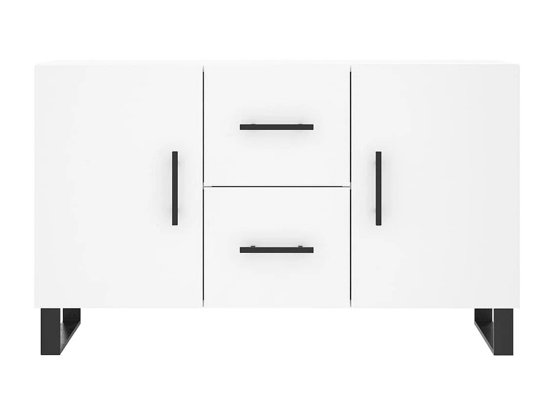 Aparador buffet cómoda armario mueble organizador cocina salón salón 100 x 36 x 60 cm madera contrachapada blanco 02_0030163