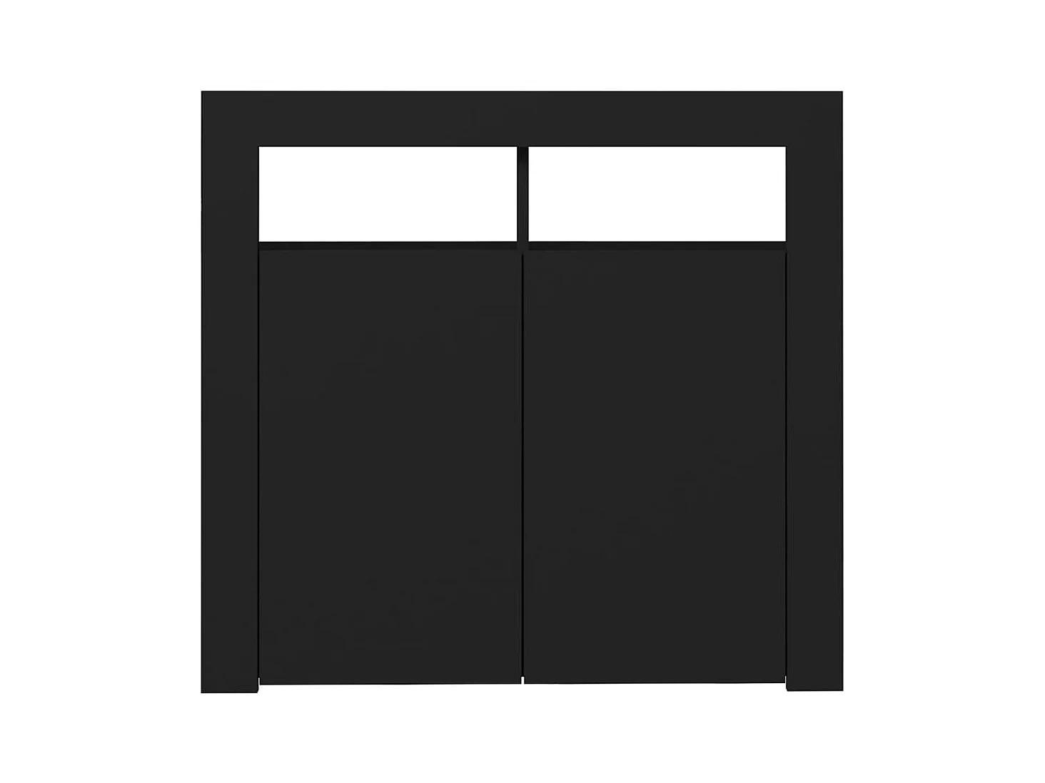 Credenza buffet cassettiera mobile contenitore organizer cucina soggiorno soggiorno con luci a LED 80 x 35 x 75 cm nero 02_0030044