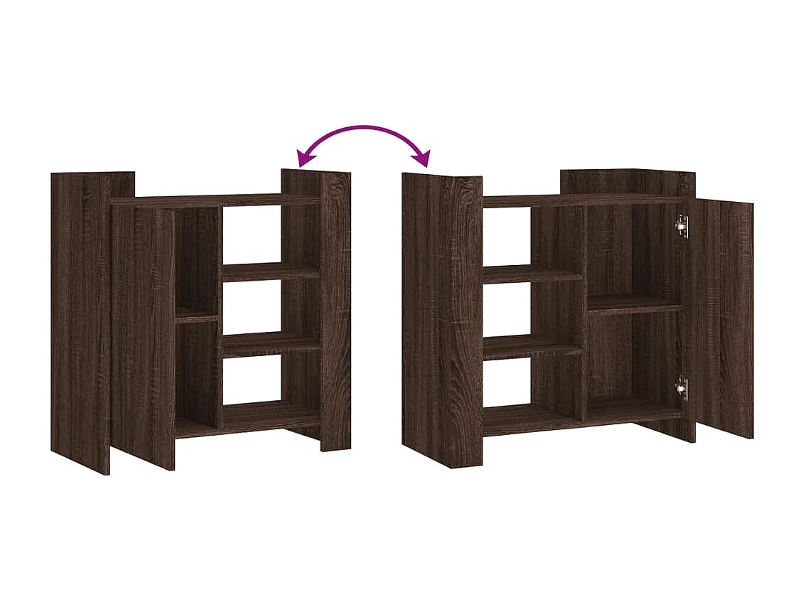 Aparador buffet cómoda mueble mueble de almacenaje organizador cocina salón salón 73,5 x 35 x 75 cm madera contrachapada marrón 02_0031415