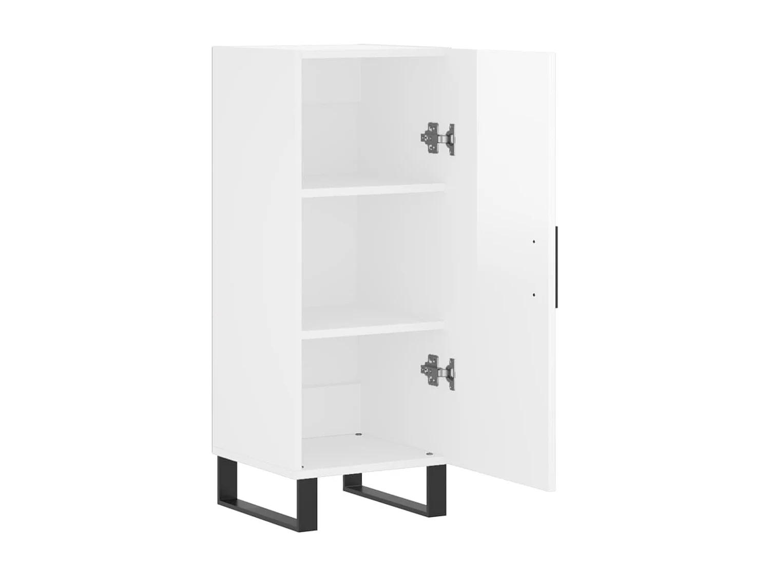 Buffet aparador cômoda armário unidade de armazenamento organizador cozinha sala brilhante 34,5 x 34 x 90 cm madeira trabalhada branca 02_0030612