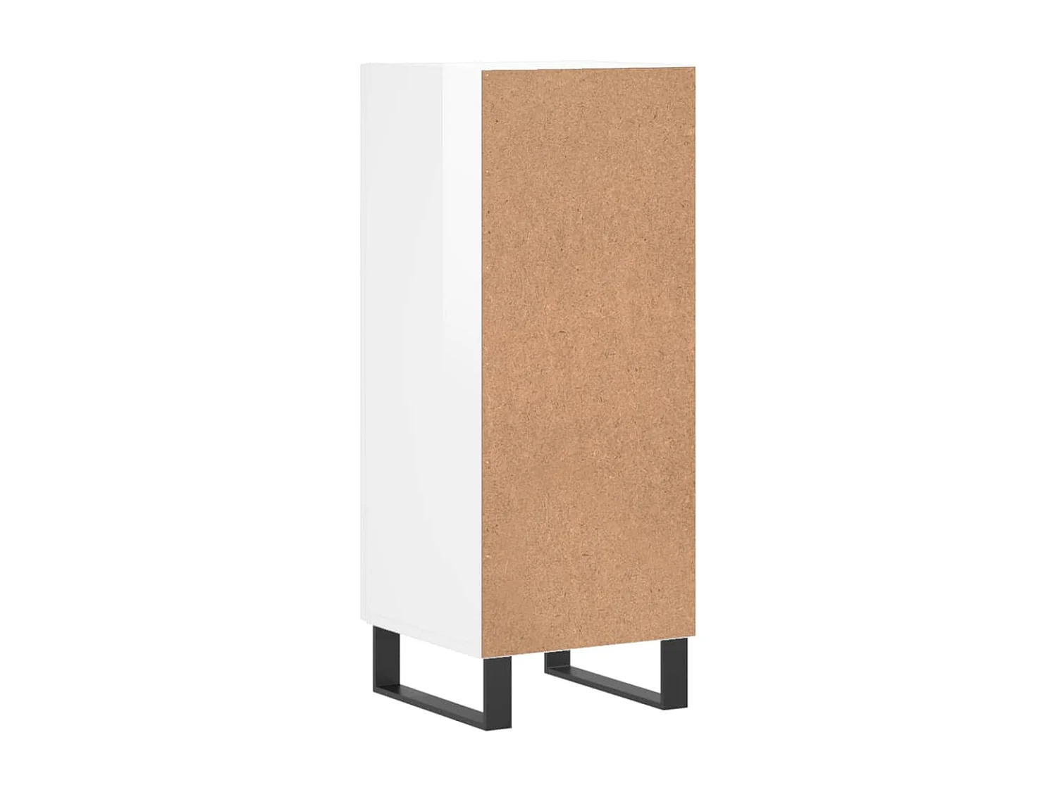 Buffet aparador cômoda armário unidade de armazenamento organizador cozinha sala brilhante 34,5 x 34 x 90 cm madeira trabalhada branca 02_0030612